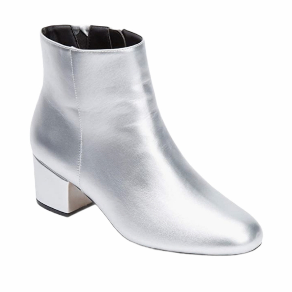 Comfortview silver Sidney wide width ankle boots